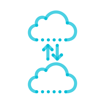 Cloud data backup icon